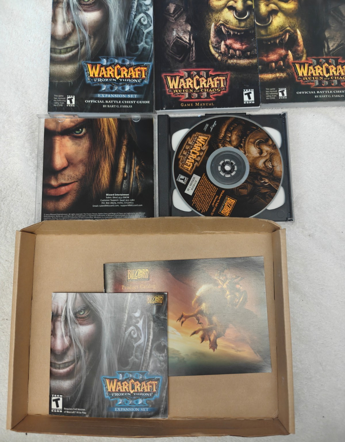WarCraft III Battle Chest (PC, 2003) missing Frozen Throne disc