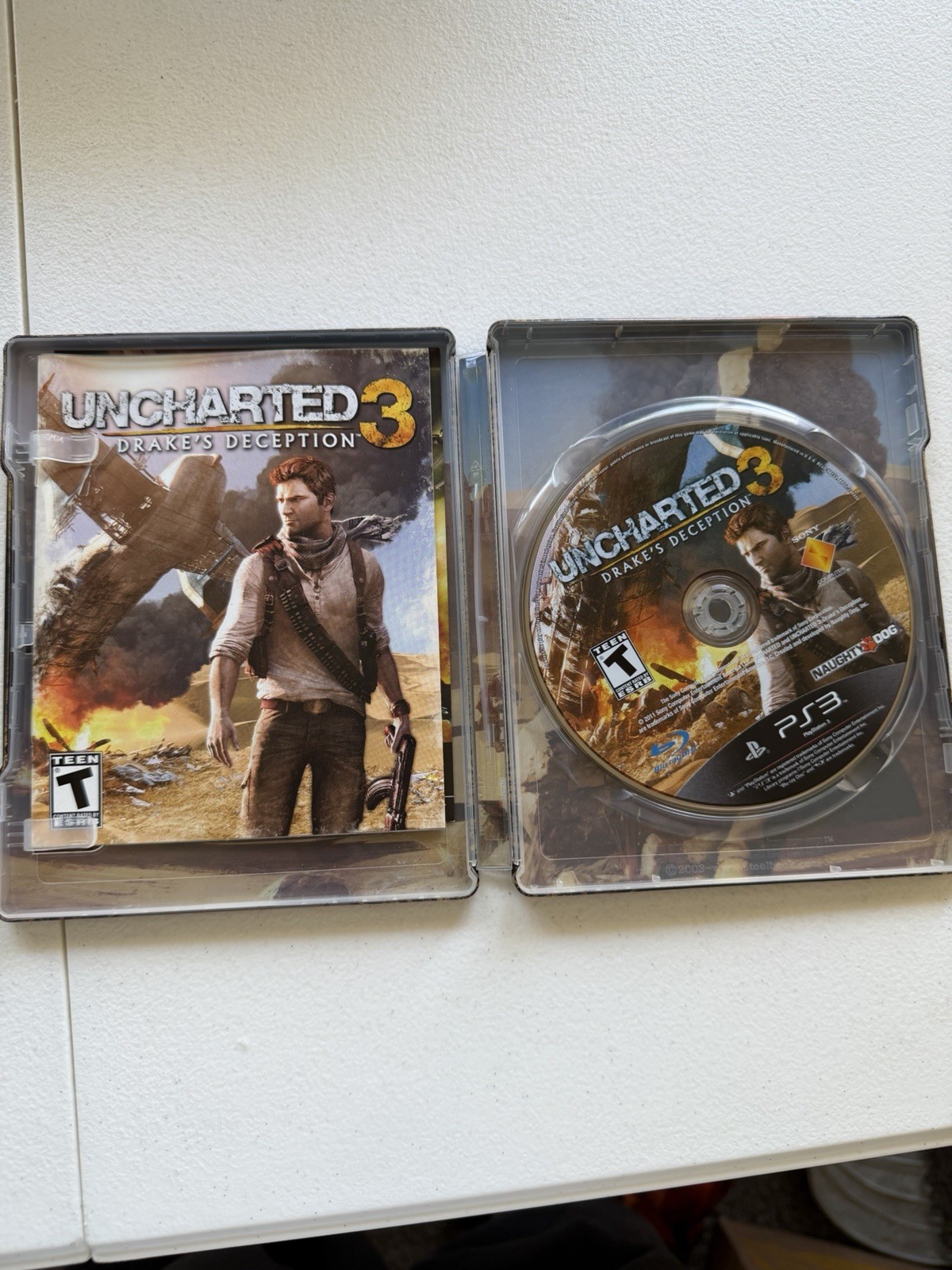 Sony Naughty Dog Uncharted Mixed Lot PS3 PS4 Games Figure Necklace Cases