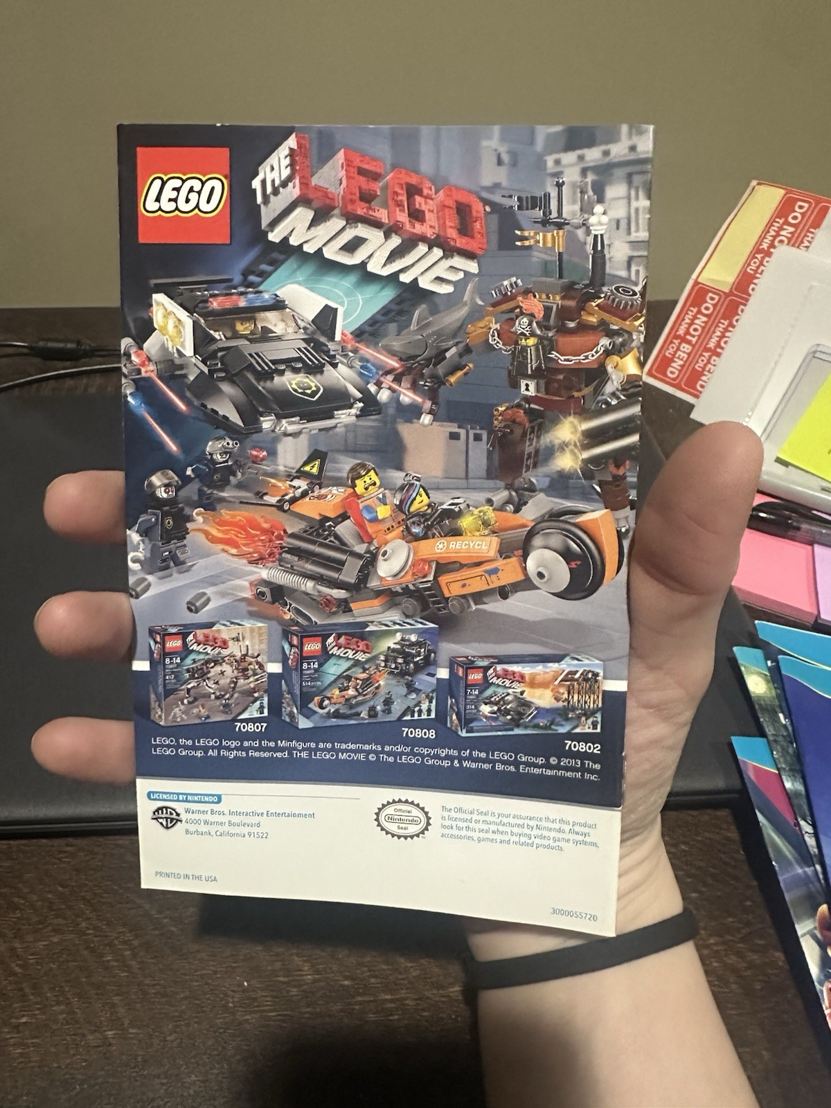 Nintendo WiiU Wii U Manual Only Lego The Lego Movie Videogame
