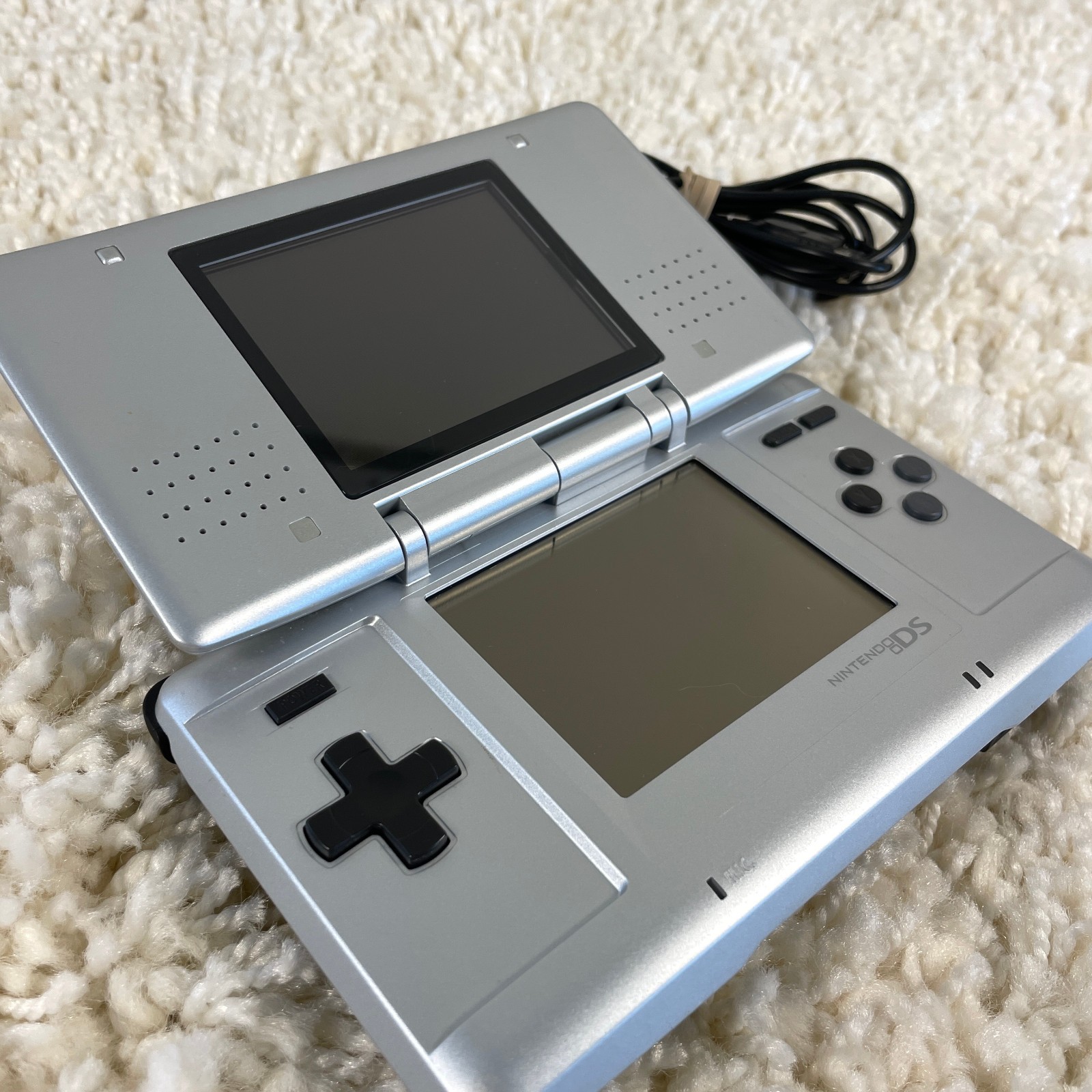 Nintendo DS Original NTR-001 Titanium Silver Handheld Console System Tested