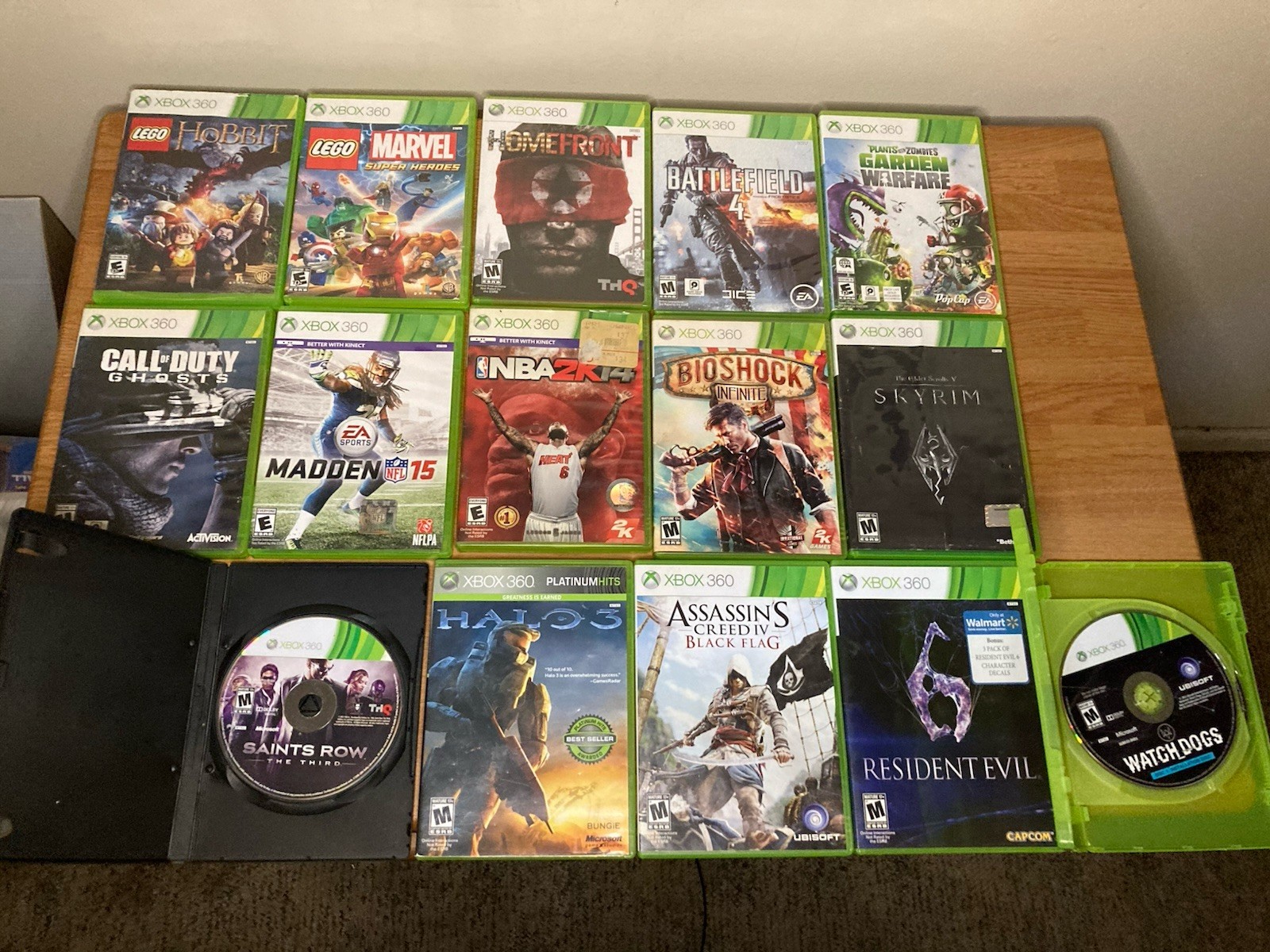 Lot Of 15 Xbox 360 Video Games Tested And Working, Only 4 Complete With Manual !