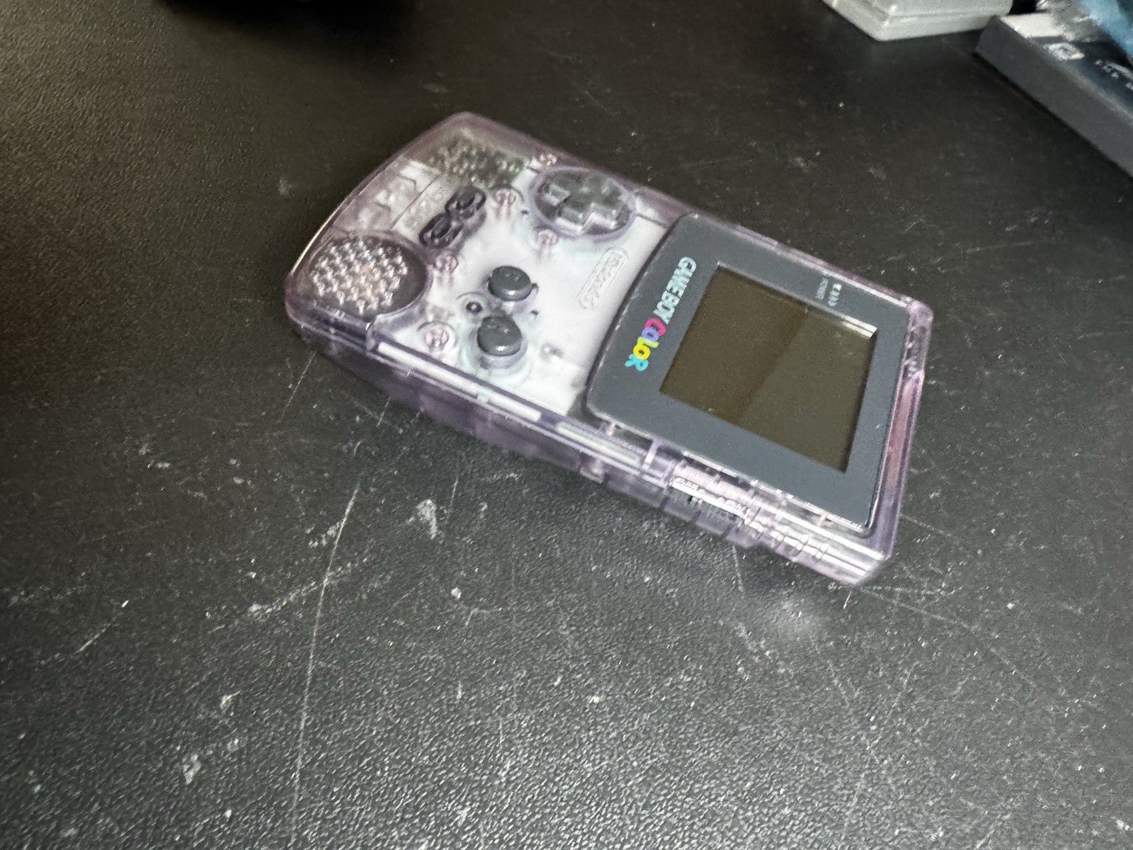 Nintendo Game Boy Color Atomic Purple W/ 2 Games Star Wars Episode One Racer GBC