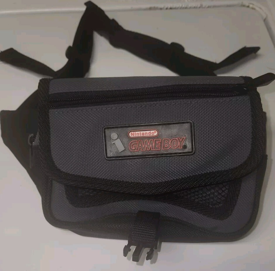 Vintage Nintendo GameBoy Fanny Pack/Carrying Case Black/Gray 1990’s