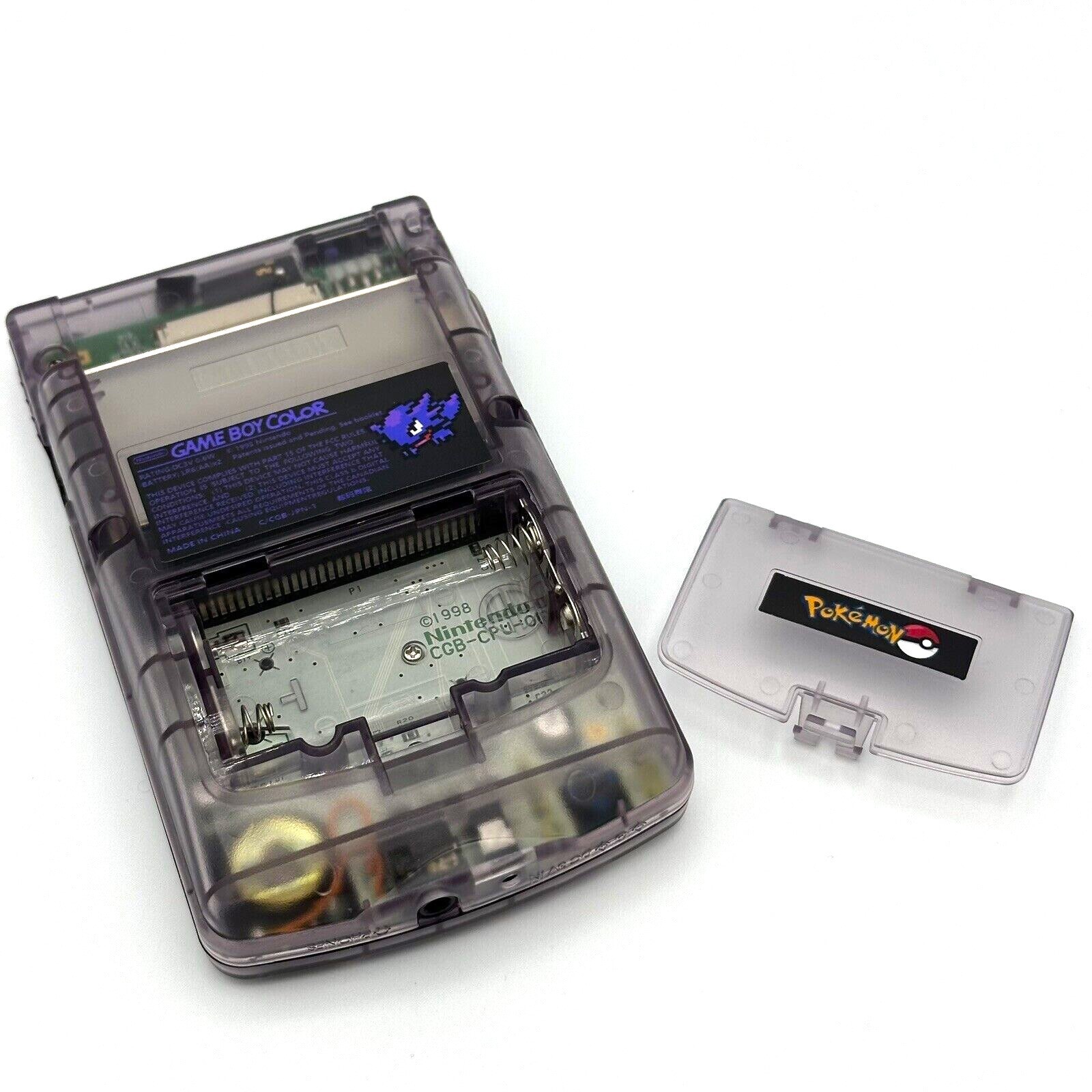 Nintendo Game Boy Color GBC IPS Q5 Backlight Mod Pokemon Haunter Smoke Console