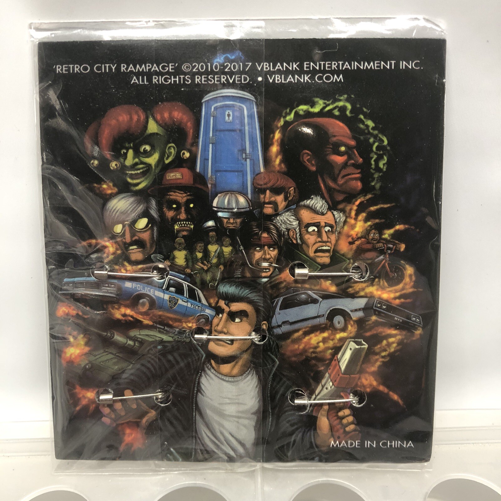 Retro City Rampage 5 Pin Button Set VBlank Video Game Promo Collectible Sealed