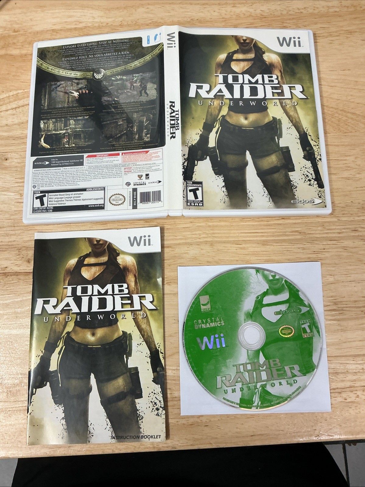 Tomb Raider Underworld Nintendo Wii CIB Tested
