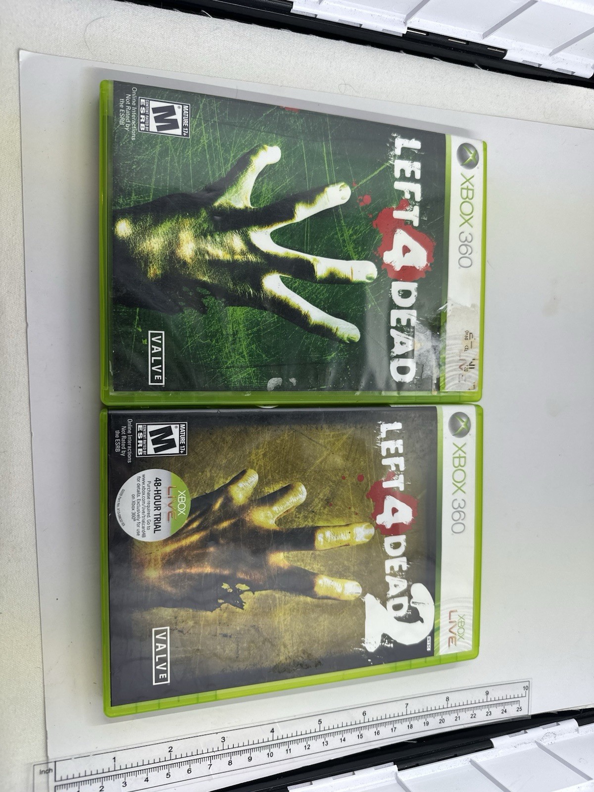 Left 4 Dead 1 & 2 Microsoft Xbox 360 Video Game Bundle Vintage Retro Gaming