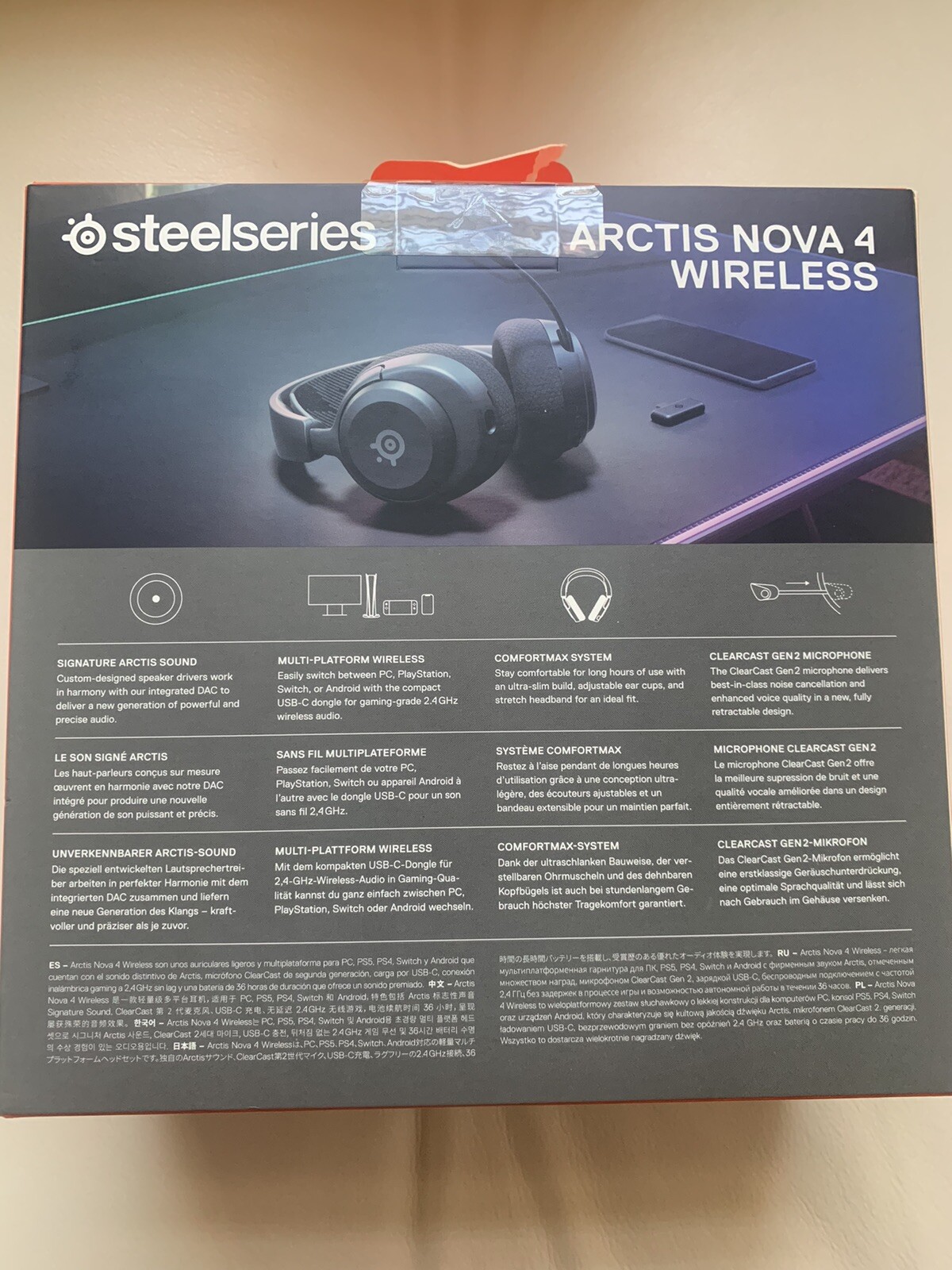 SteelSeries ARCTIS NOVA 4 Wireless Gaming Headset – PC Playstation Switch Mobile