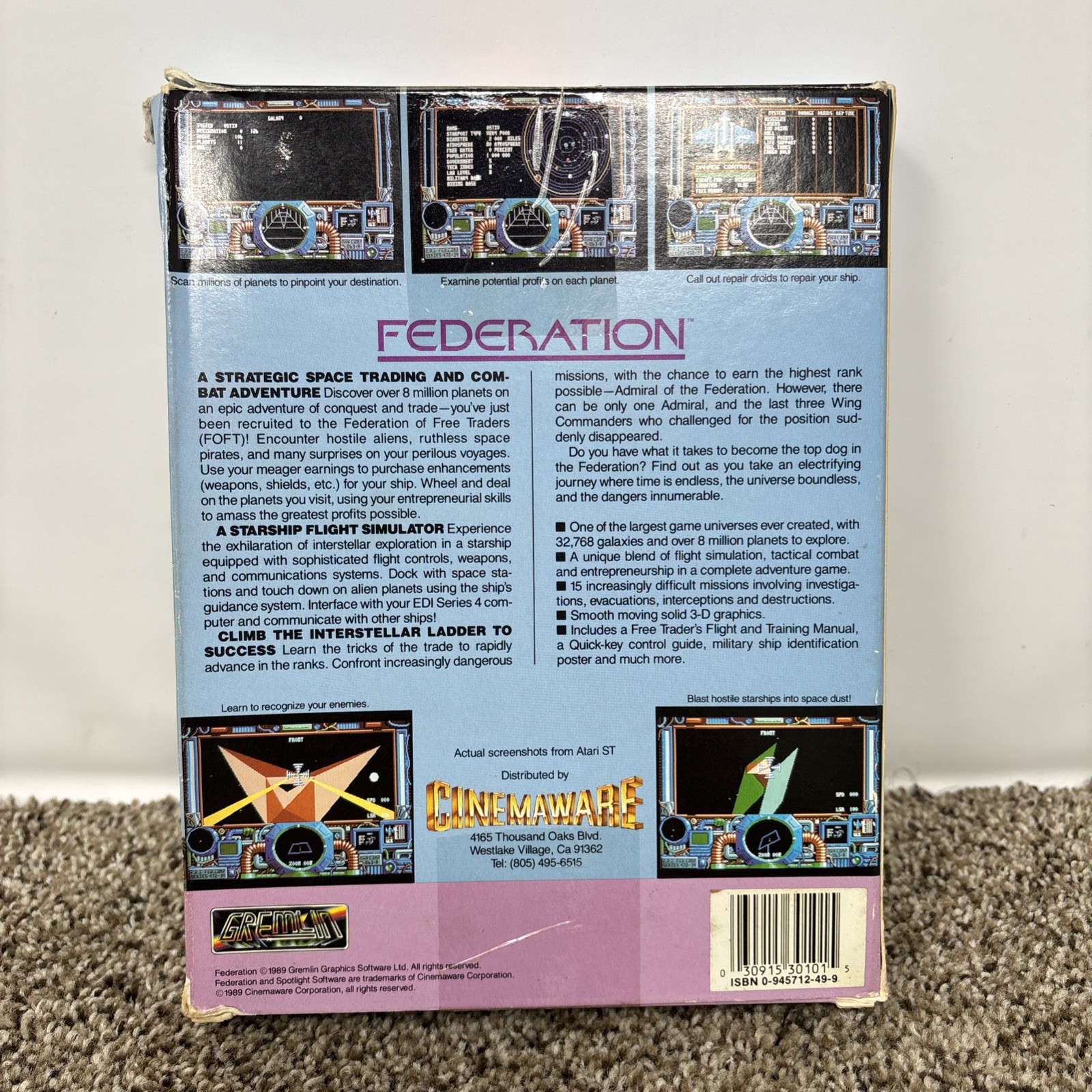 FEDERATION – Computer Game- AMIGA 512K- Spotlight Software In Box Untested