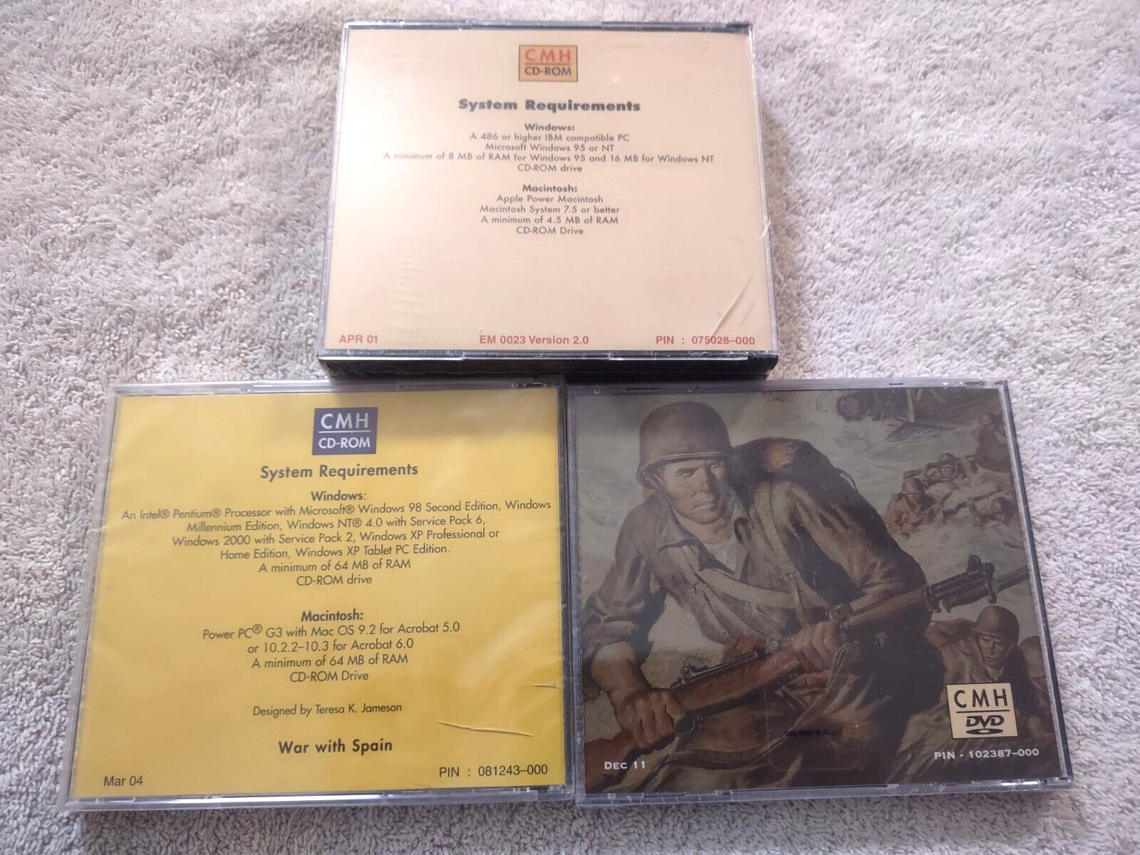 NEW UNITED STATES ARMY IN WORLD WAR 1, 2 & The War With Spain CMH CD-ROM Vtg