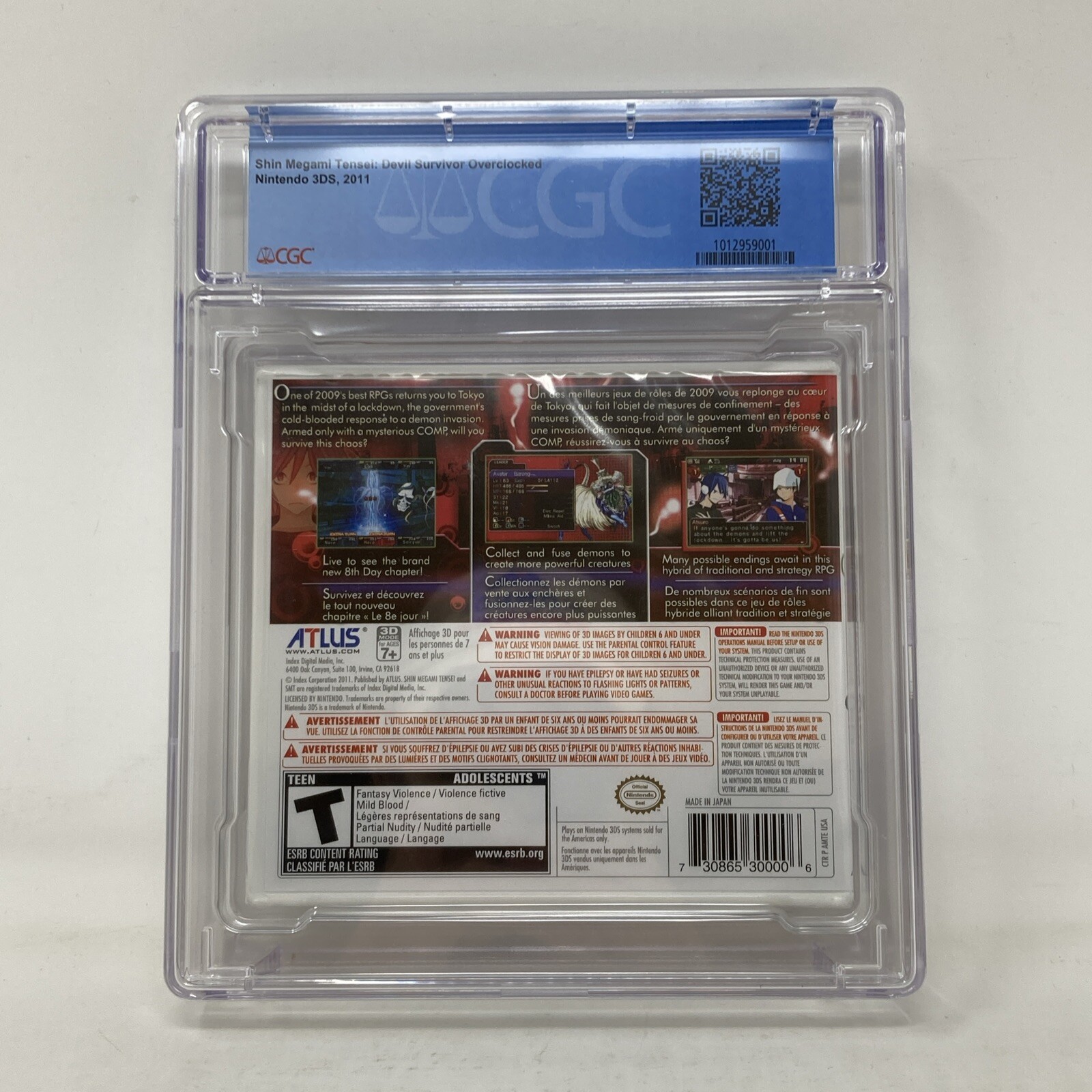Shin Megami Tensei Devil Survivor Overclocked 3DS Sealed CGC Graded 9.4 A+ (CG3)