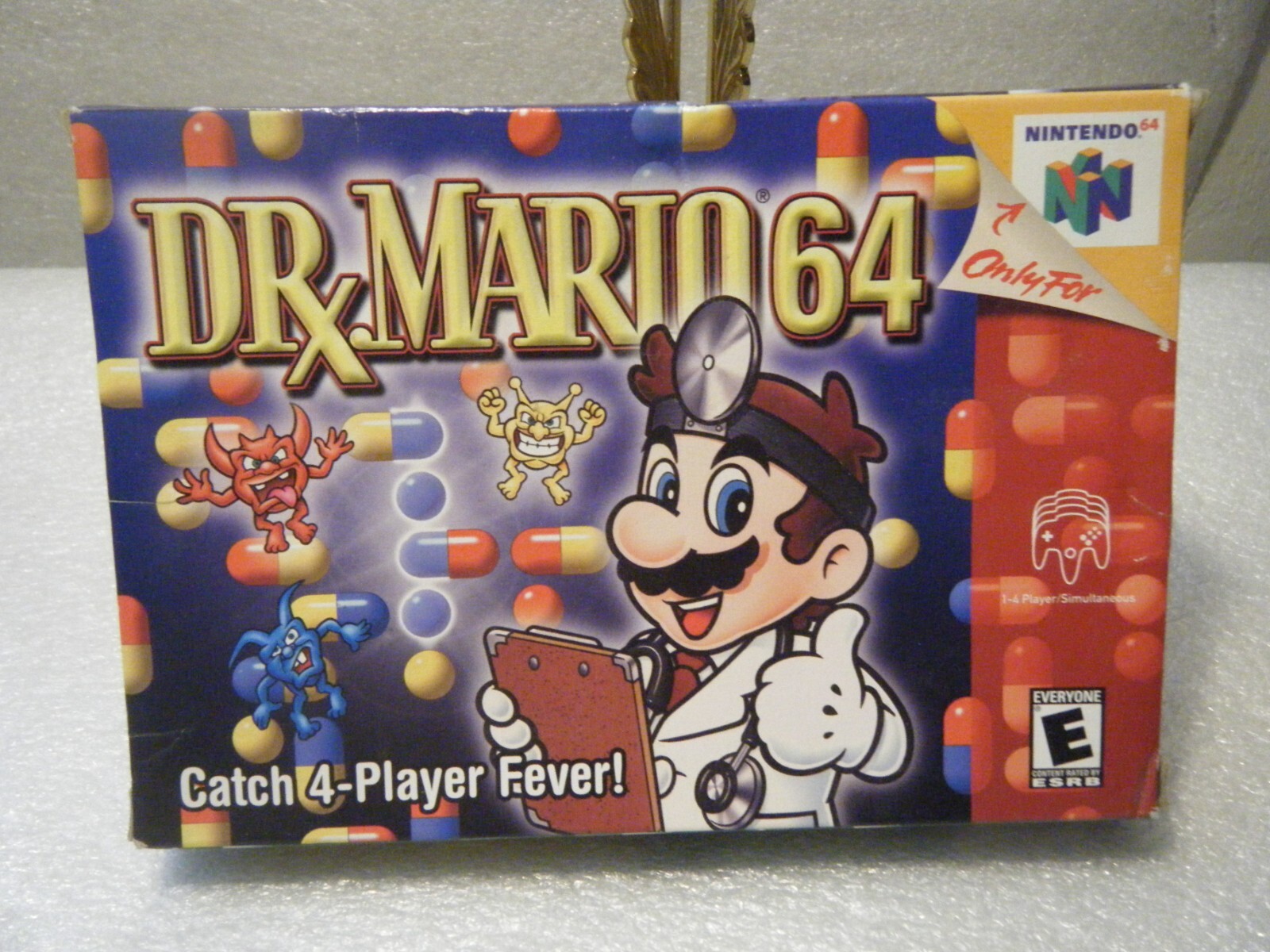 Dr. Mario 64 ( Nintendo 64, 2001 ) Game Cartridge, Box and Instruction Booklet