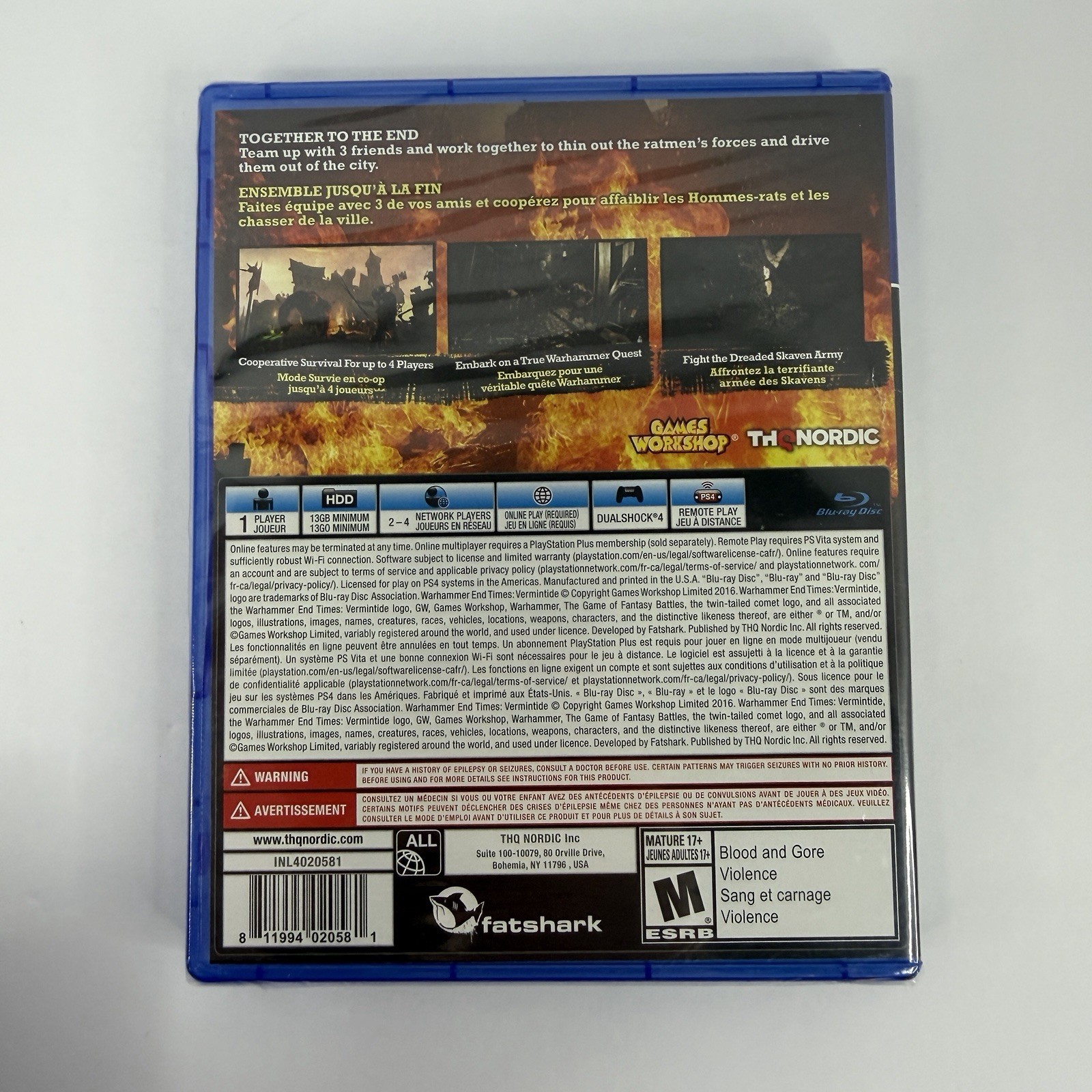 Warhammer The End Times Vermintide PlayStation 4 PS4 Brand New Sealed