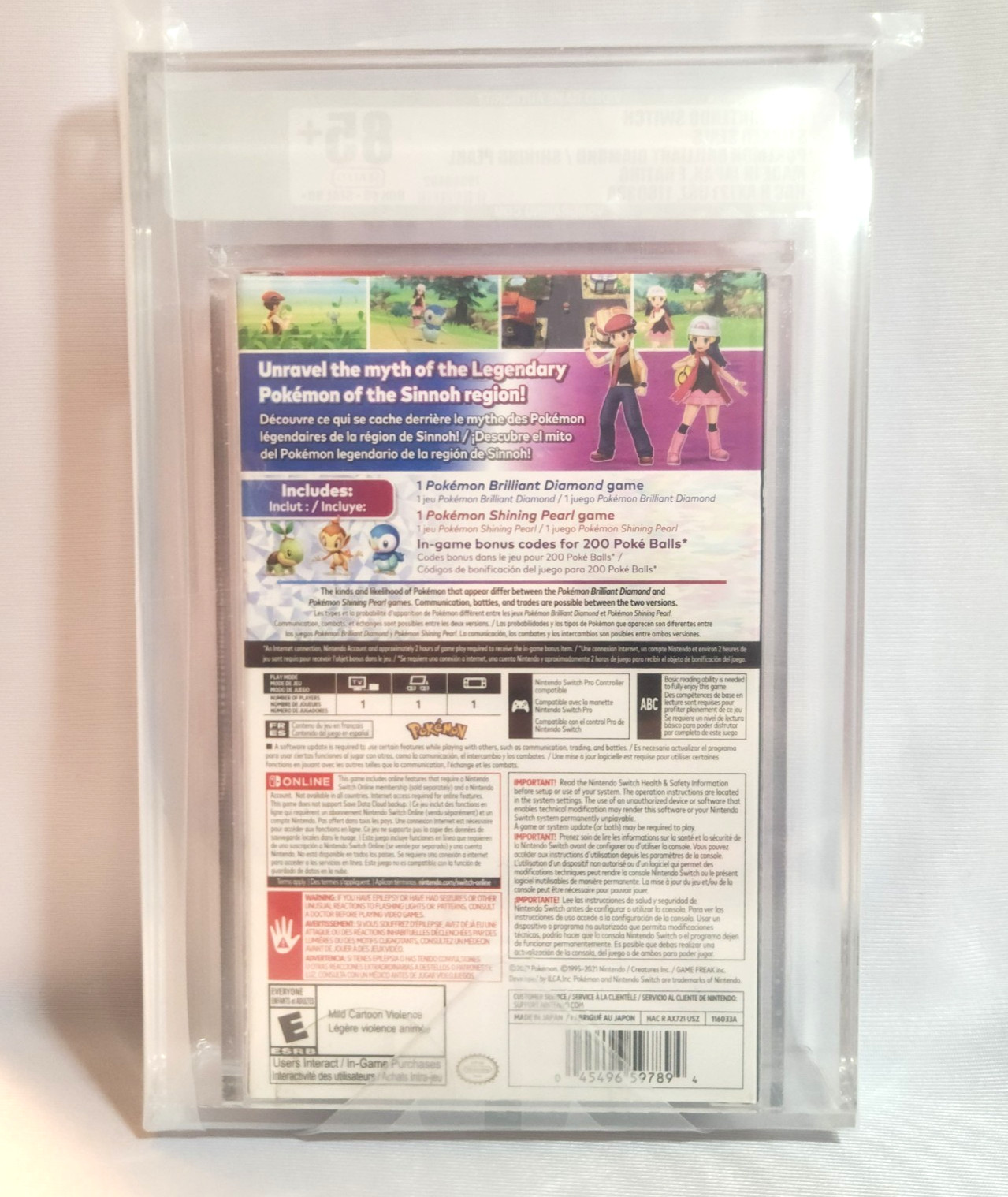 Pokemon Brilliant Diamond Shining Pearl Double Pack Nintendo Switch VGA Gold 85+