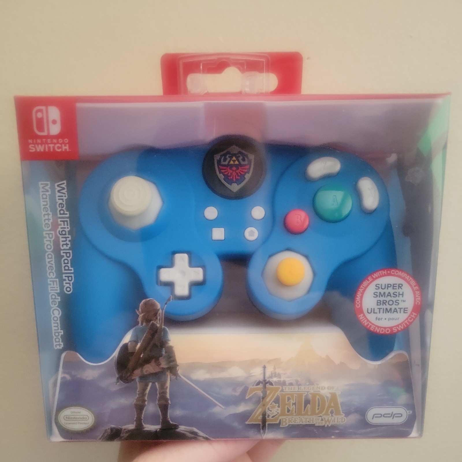 PDP Gaming Legend Of Zelda Link GameCube Wired Fight Pad Pro Controller: 0E