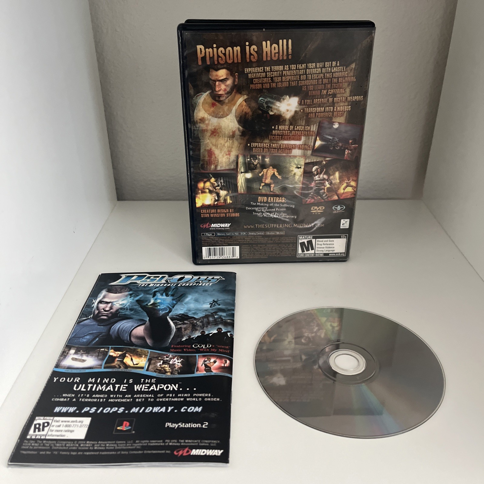 SiRen, Suffering, manhunt 2, Resident Evil Code: Veronica (Playstation 2) (CIB)