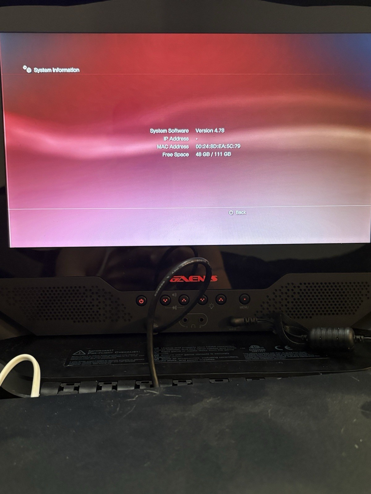 Sony PlayStation3 Slim Console(CECH-2001A) Low Firm(4.78) & GAEMS G155 Monitor