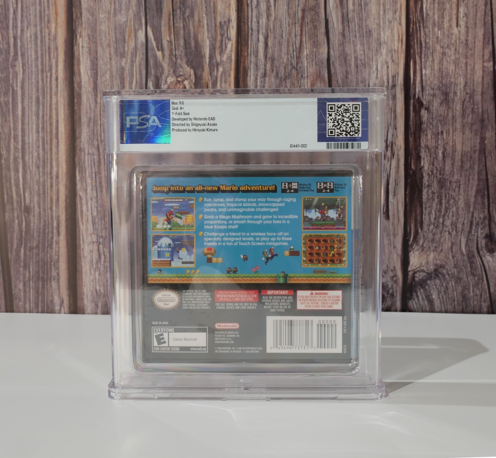 New Super Mario Bros Nintendo DS PSA 9.6 A+ Sealed Red Nintendo Logo First Print