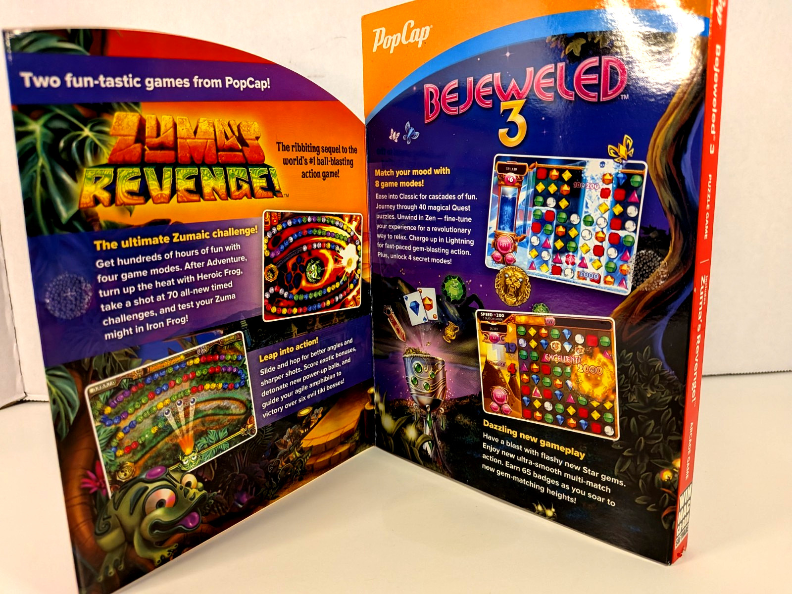 Bejeweled 3 and Zuma’s Revenge Computer Games Windows PC Mac CD-Rom PopCap 2010