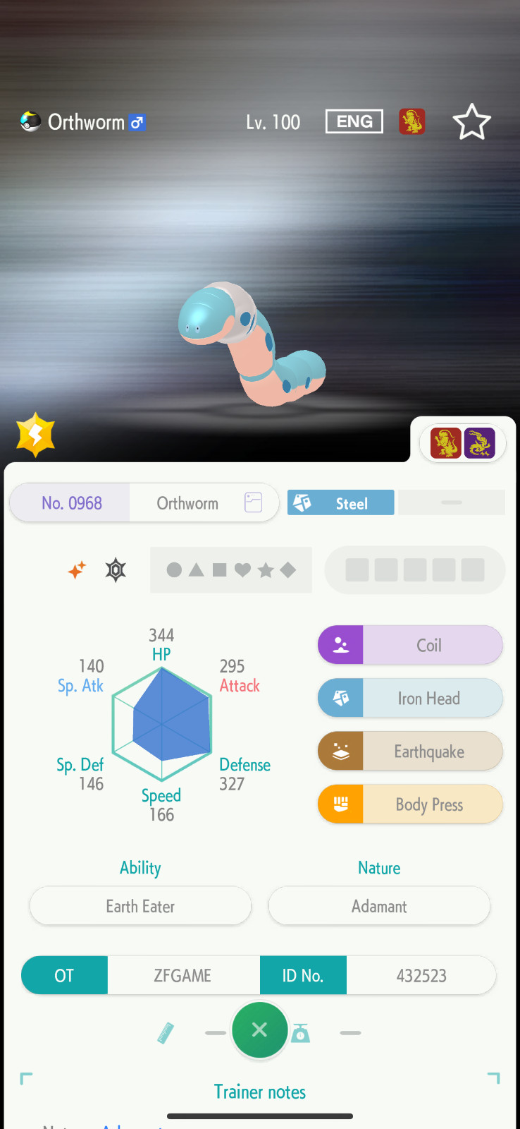 ✨6IV SHINY Orthworm + EVS🚀 POKEMON HOME✨Champions✨Online delivery⚡