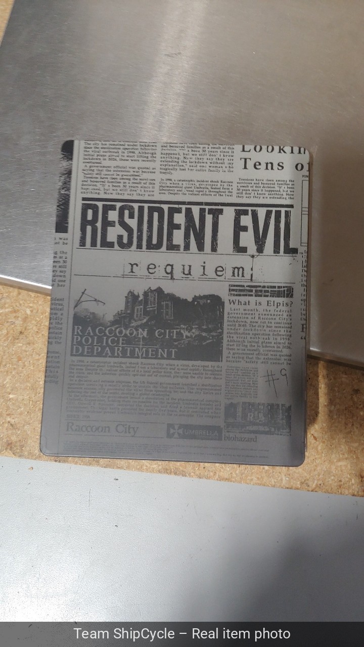 DEFECTIVE Brand Resident Evil Requiem Deluxe Edition Steelbook PlaySt G3D