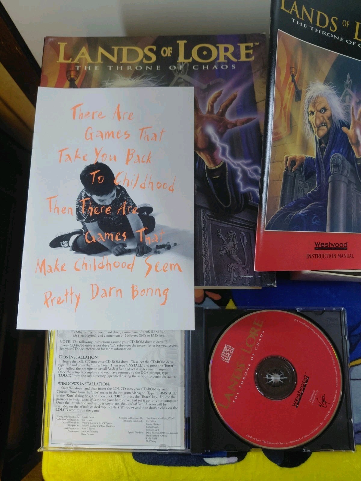 1994 Westwood Studios Lands of Lore Throne of Chaos PC CD-ROM – Big Box – CIB