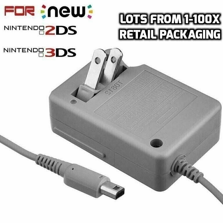 1-100 Lot Nintendo 3DS XL Rapid Home Travel Charger 2DS LL Wall Adapter