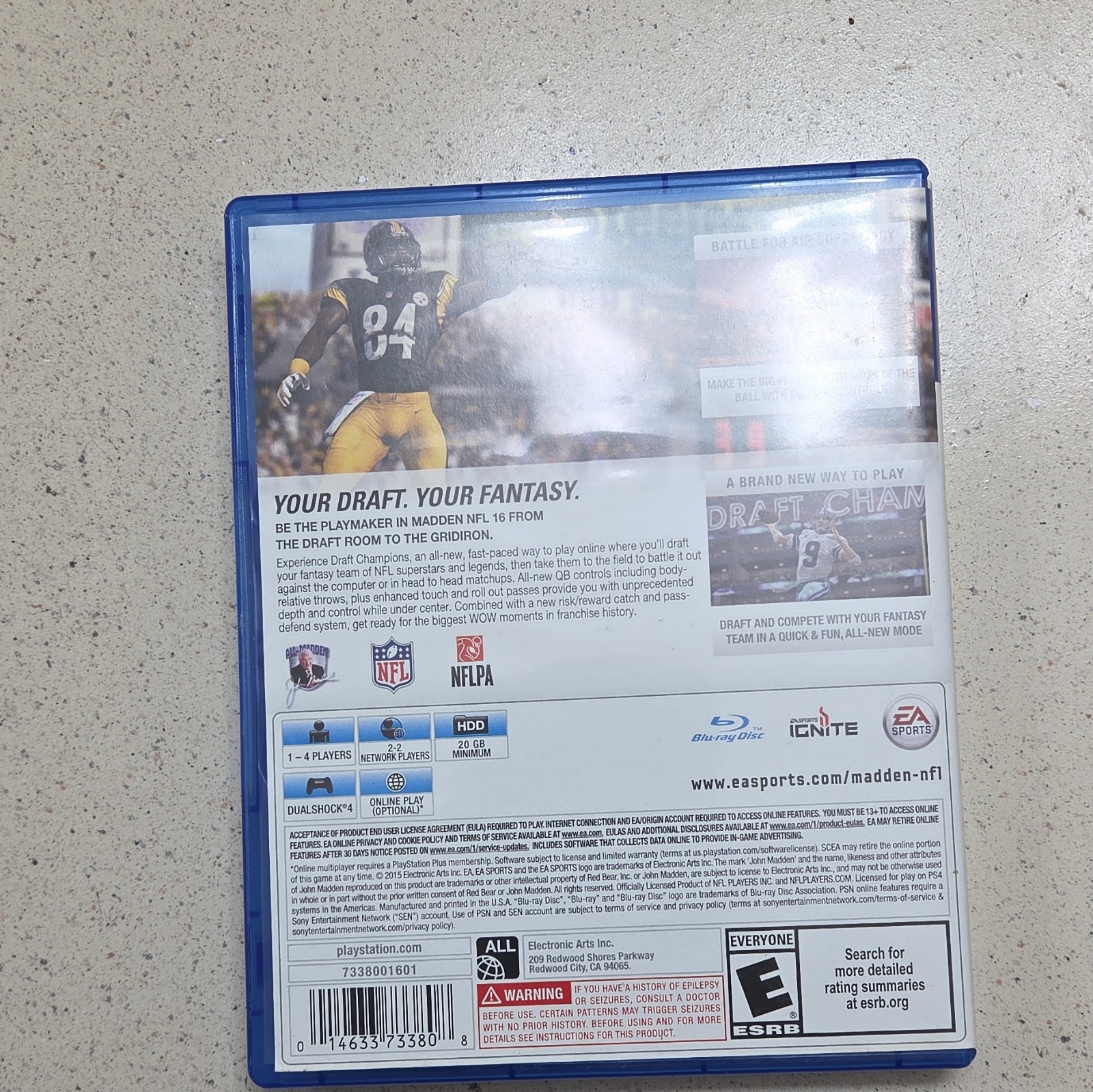 EA SPORTS Madden NFL 16 Sony PlayStation 4 PS4 2016 Football Sports E MP