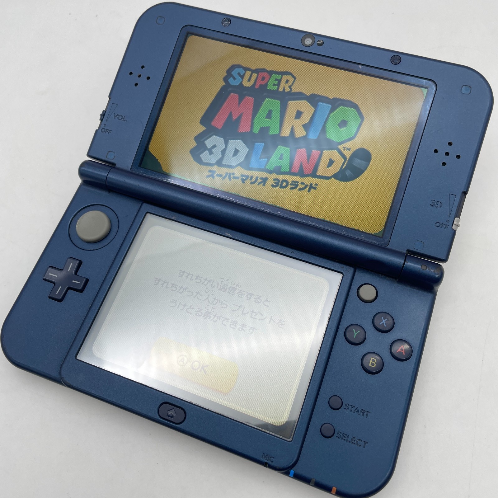 New Nintendo 3DS XL LL Metallic Blue Console Stylus Tested Japanese