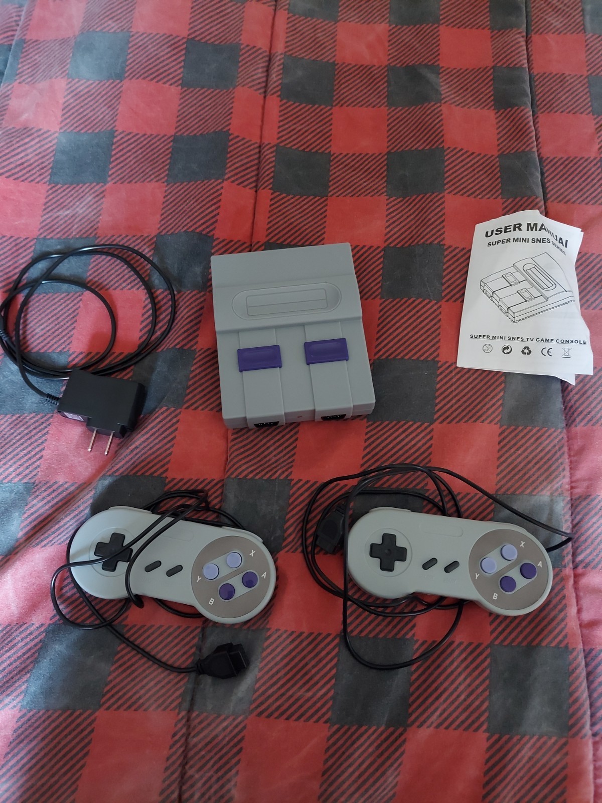Super Mini SNES Nintendo SNES HDMI Gray/Purple w/2 Controllers