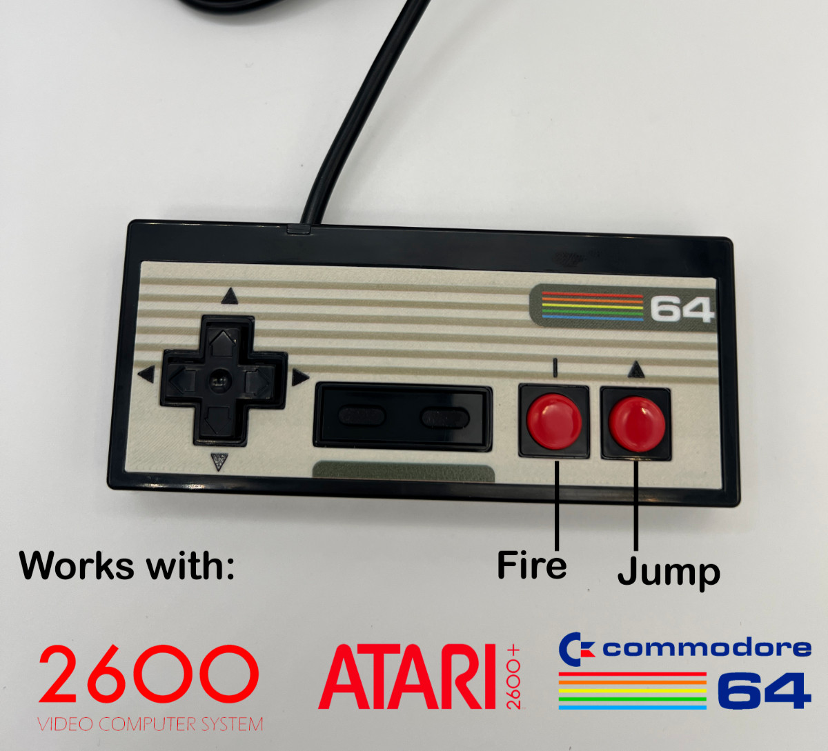 Commodore 64 C64 Atari 2600 Flashback 9 X Controller Joystick Up to Jump Gamepad