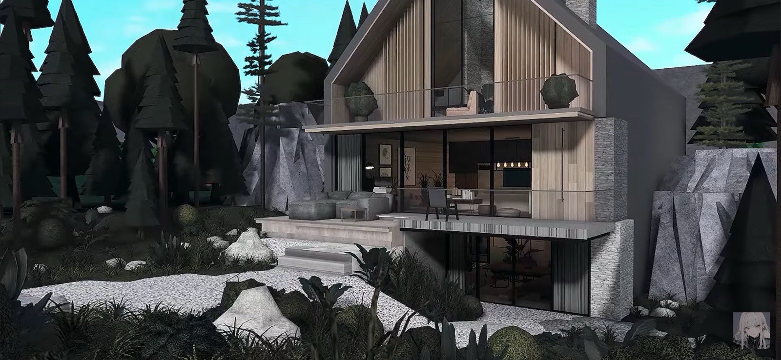 LUXURY MODERN CABIN BLOXBURG.CHECK DESCRIP.FAST BUILDER FOR AFFORDABLE PRICE