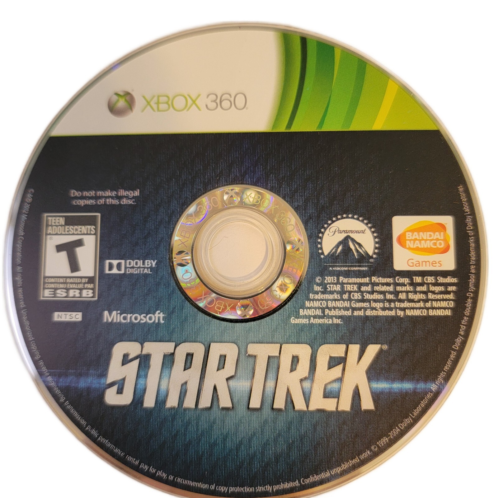 Star Trek (Microsoft Xbox 360, 2013) Rated Teen RETURNS NOT ACCEPTED