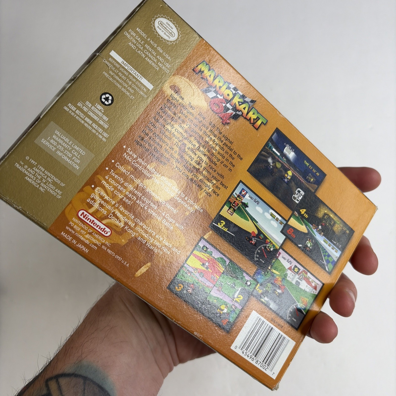 Mario Kart 64 (Nintendo 64 N64) In Original OEM Box Works Authentic