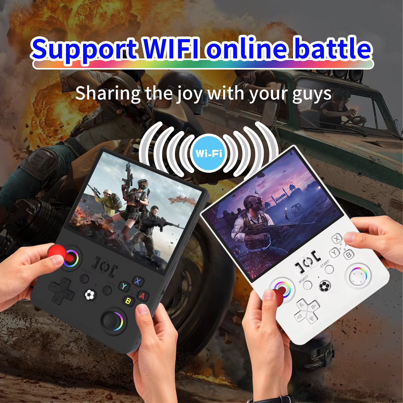 R36MAX2 Handheld Game Console 4.5″ 1024×768 IPS WiFi 18K Games Linux
