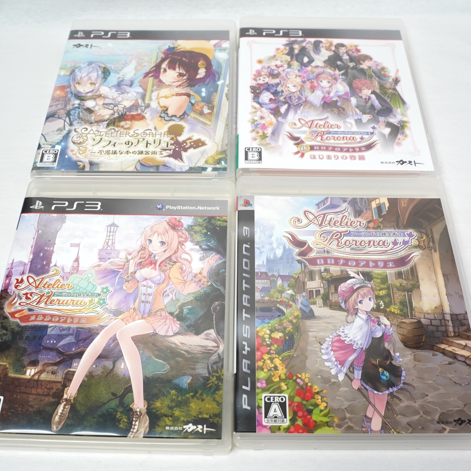 Lot 8 PS3 Atelier Sophie Shin Rorona Totori Meruru Ayesha Escha & Logy Shallie