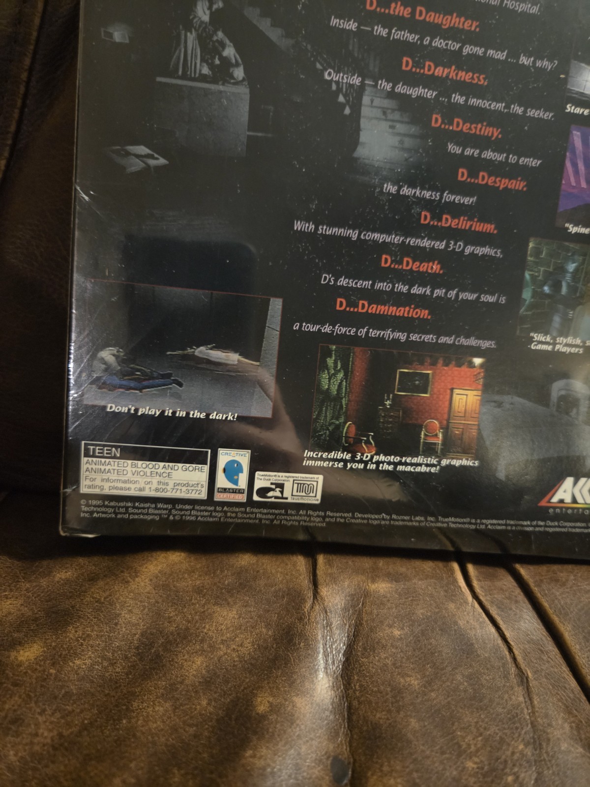 “D” (1995 PC) Acclaim RARE ENGLISH VERSION! Very Very Hard To Find Sealed!!