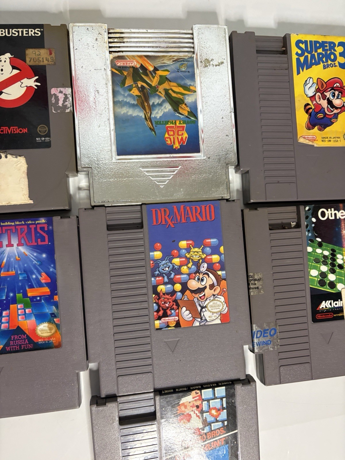 NES Used Game Lot Untested 7 Games Mario Ghostbusters Nintendo