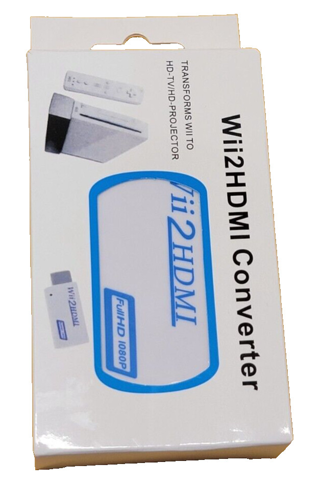 WII to HDMI Adapter with 6 foot High Speed HDMI Cable