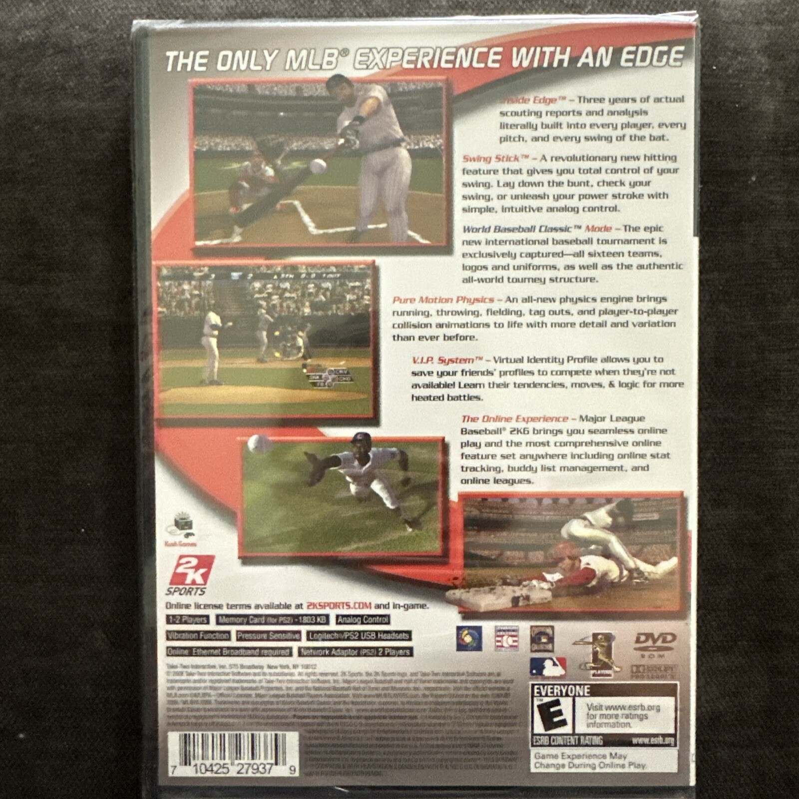 MLB 2K6 Playstation 2 PS2 Major League Baseball Sony 2, 2006 New