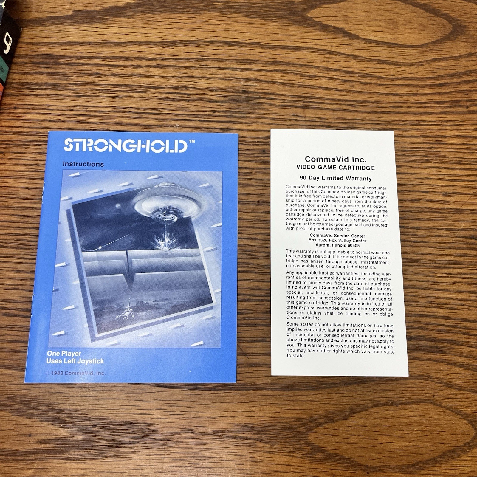Stronghold By CommaVid For Atari 2600 With Original Box And Manual Rare Game