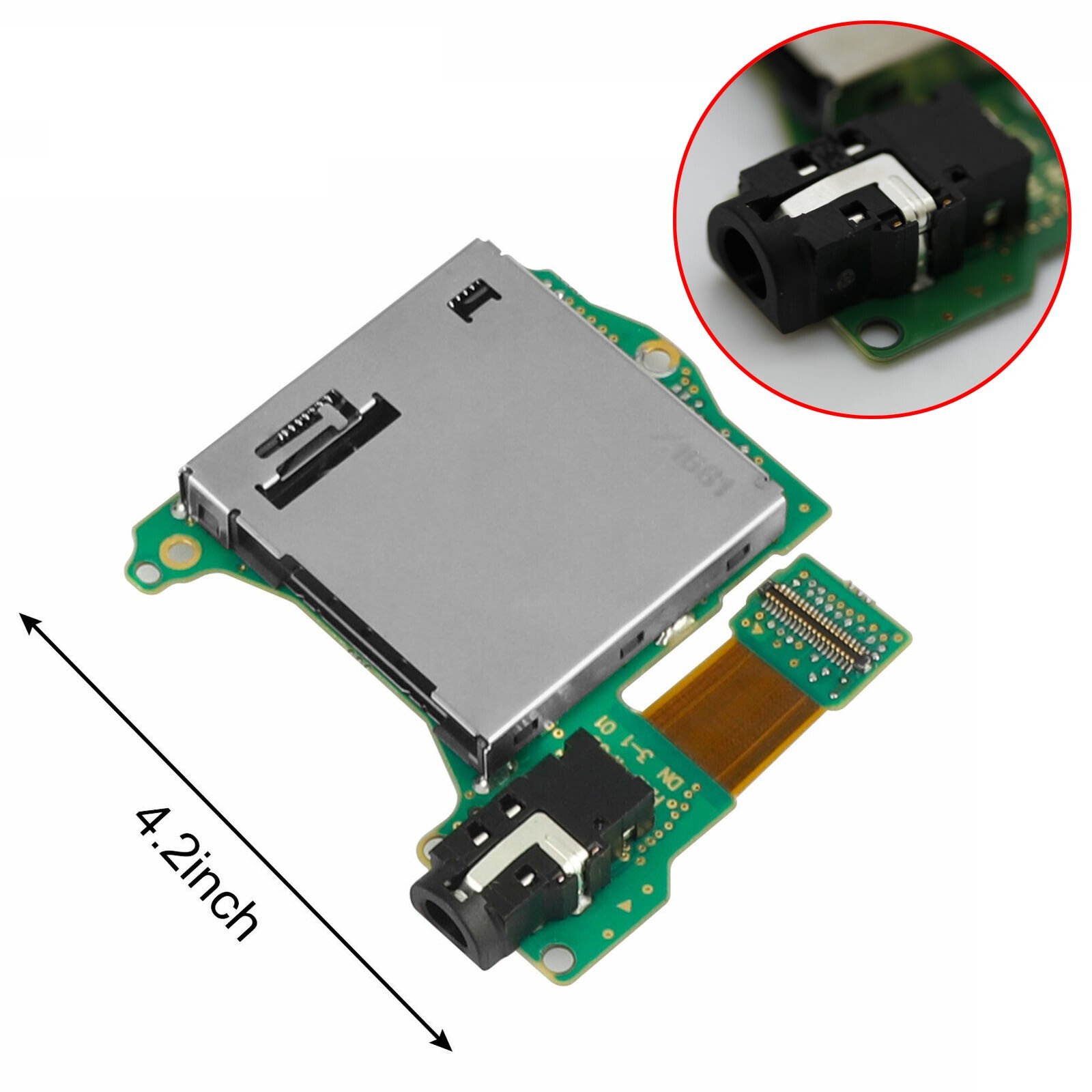 Game Card Slot Reader with Headphone Jack Flex Cable Repair For Nintendo Switch