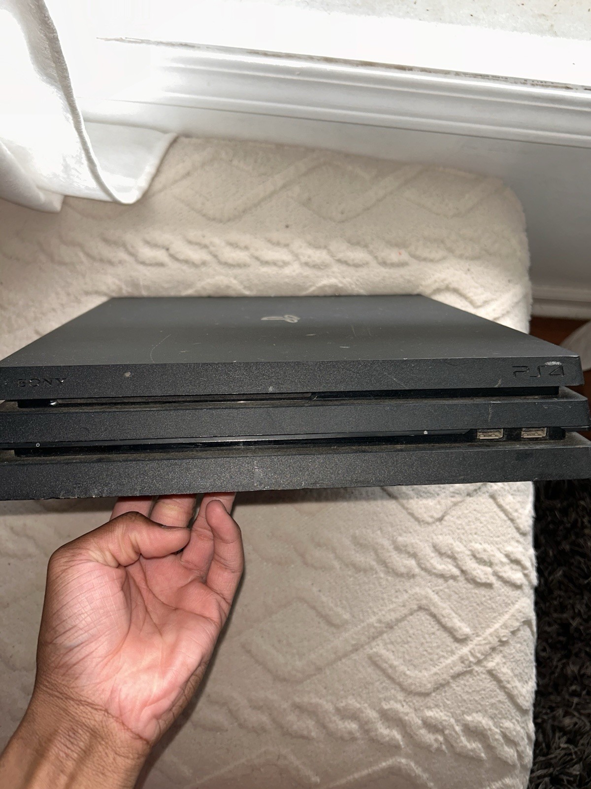 Sony PlayStation 4 Pro Console with Controller Black Wi-Fi Internet Browsing