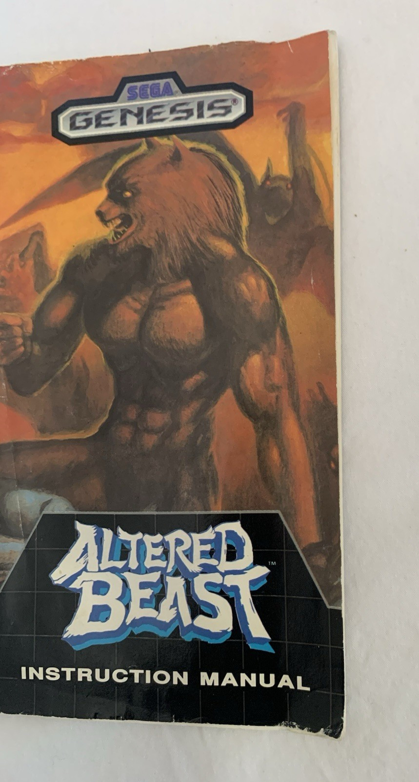 SEGA Genesis Altered Beast VINTAGE 1989 fighting 16-Bit Cartridge *UNTESTED*