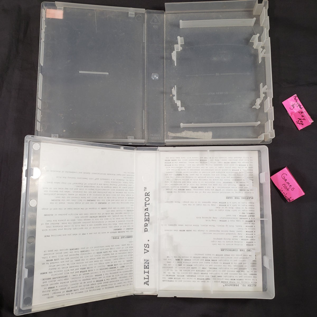 Game Crazy Cartridge Rental Cases SNES SEGA Genesis hard clear plastic case lot