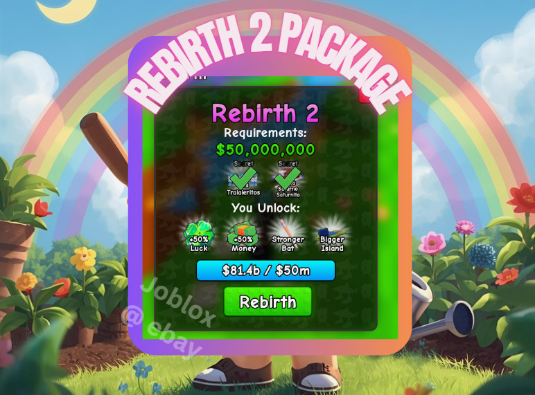 🍀Plants Vs Brainrots ROBLOX🍀 🔁 REBIRTH 2 PACK | ⚡ Cheap & Fast Delivery