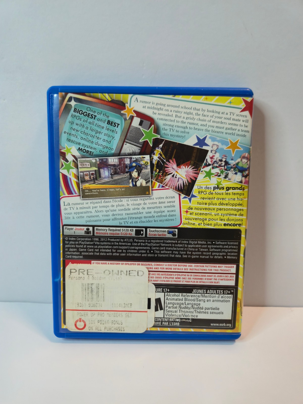 Persona 4 Golden (PlayStation PS Vita) Original Case Only
