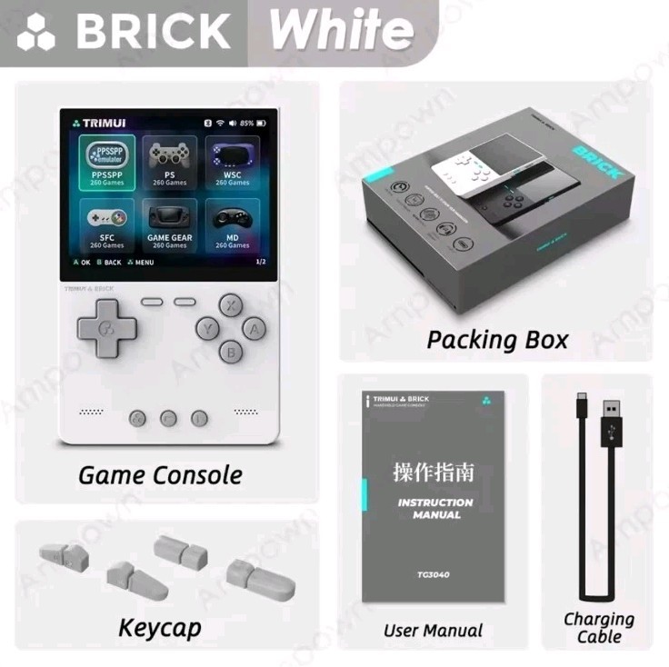 TrimUI Brick Black Open Source Handheld Game Console