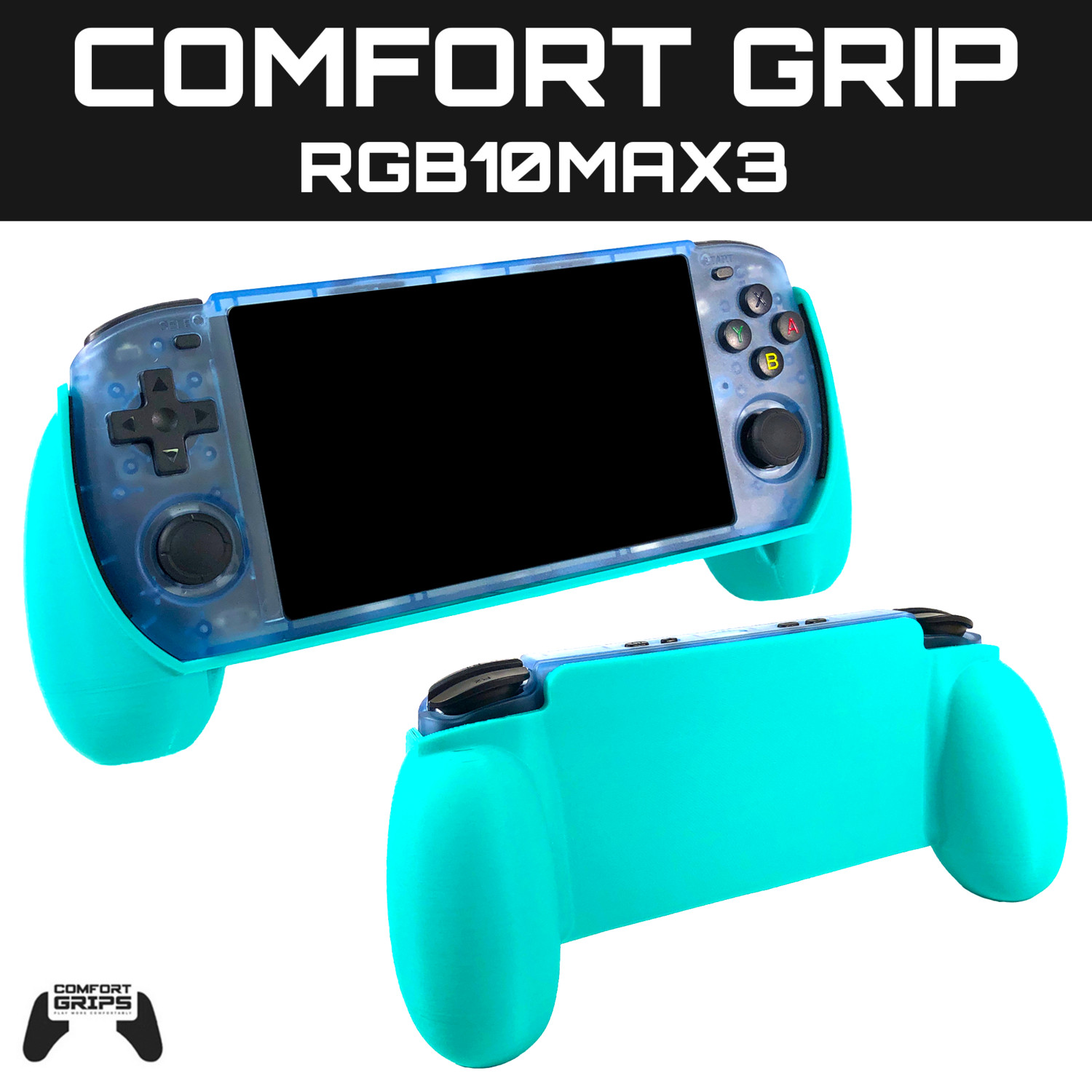 Powkiddy RGB10MAX3 Comfort Grip Case 2-in-1 Screen Protector – 3D Printed