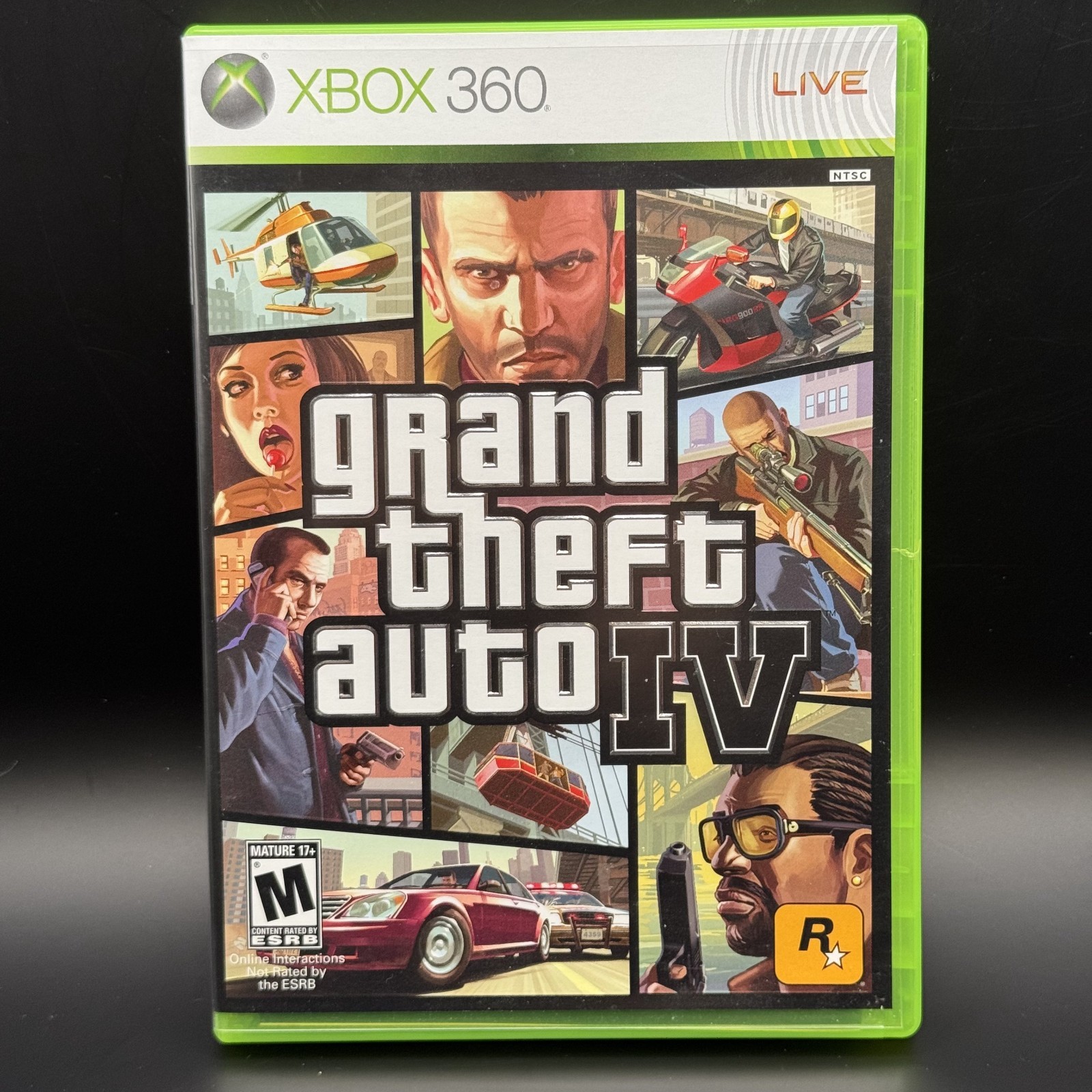 Xbox 360 Live Grand Theft Auto IV CIB COMPLETE IN BOX 2008 Map Manual Included